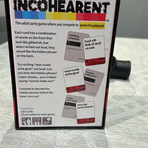Incohearent NSFW party game almost new - Picture 4 of 4